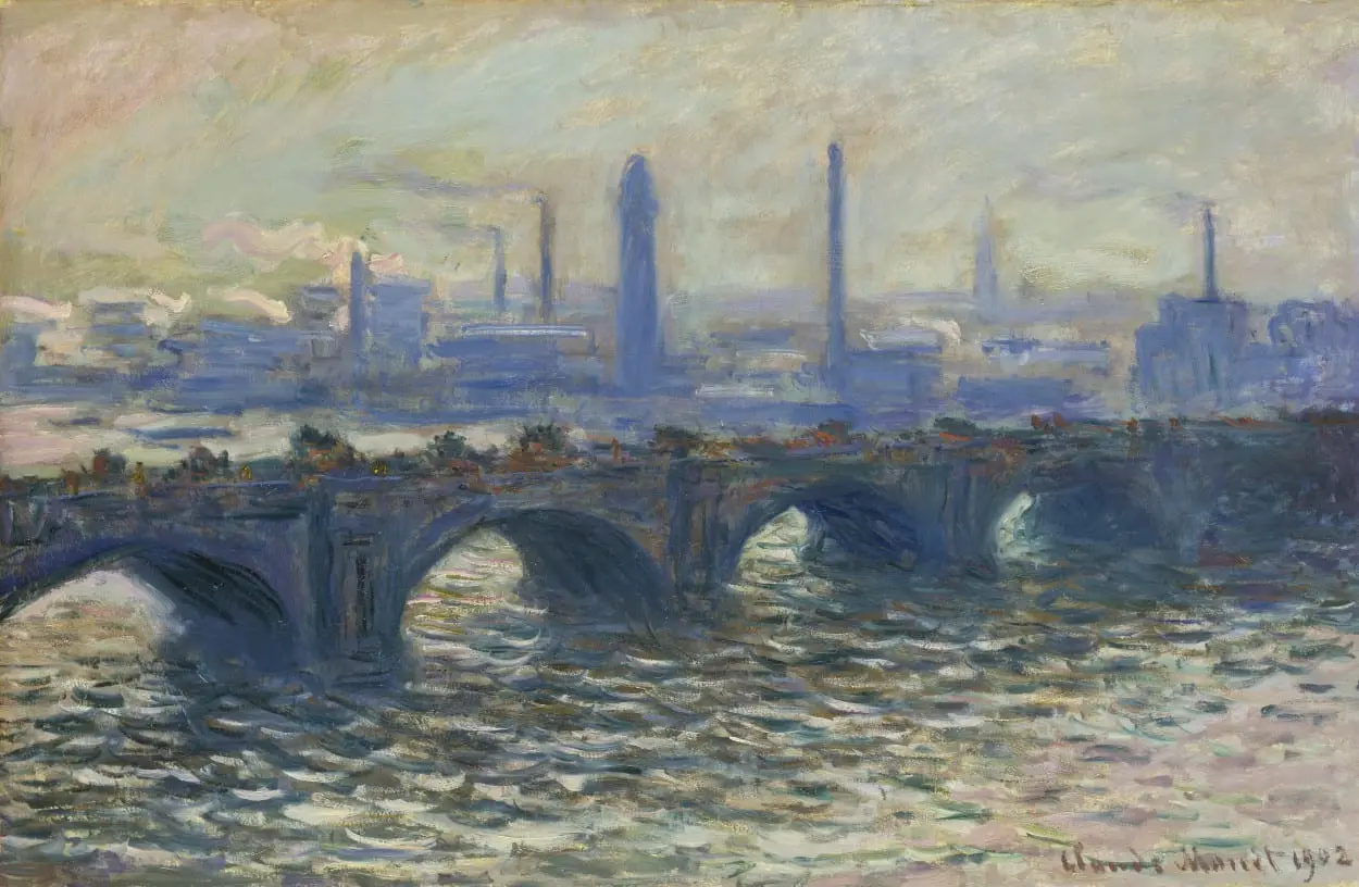Waterloo Bridge, matin brumeux by Claude Monet, canvas print