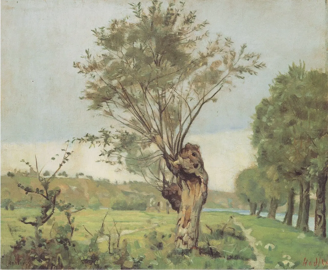 Weiden an der Jonction bei Genf by Ferdinand Hodler, canvas print