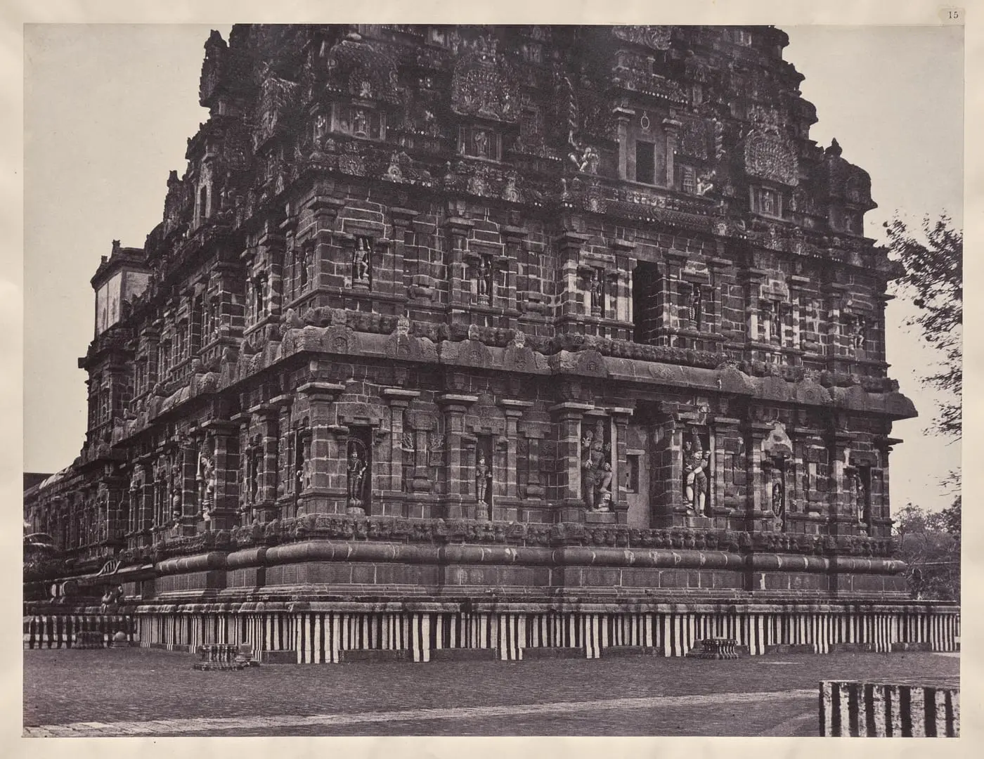 West and South Sides of the Vimana Walls, Great Temple… by Captain Linnaeus Tripe, canvas print