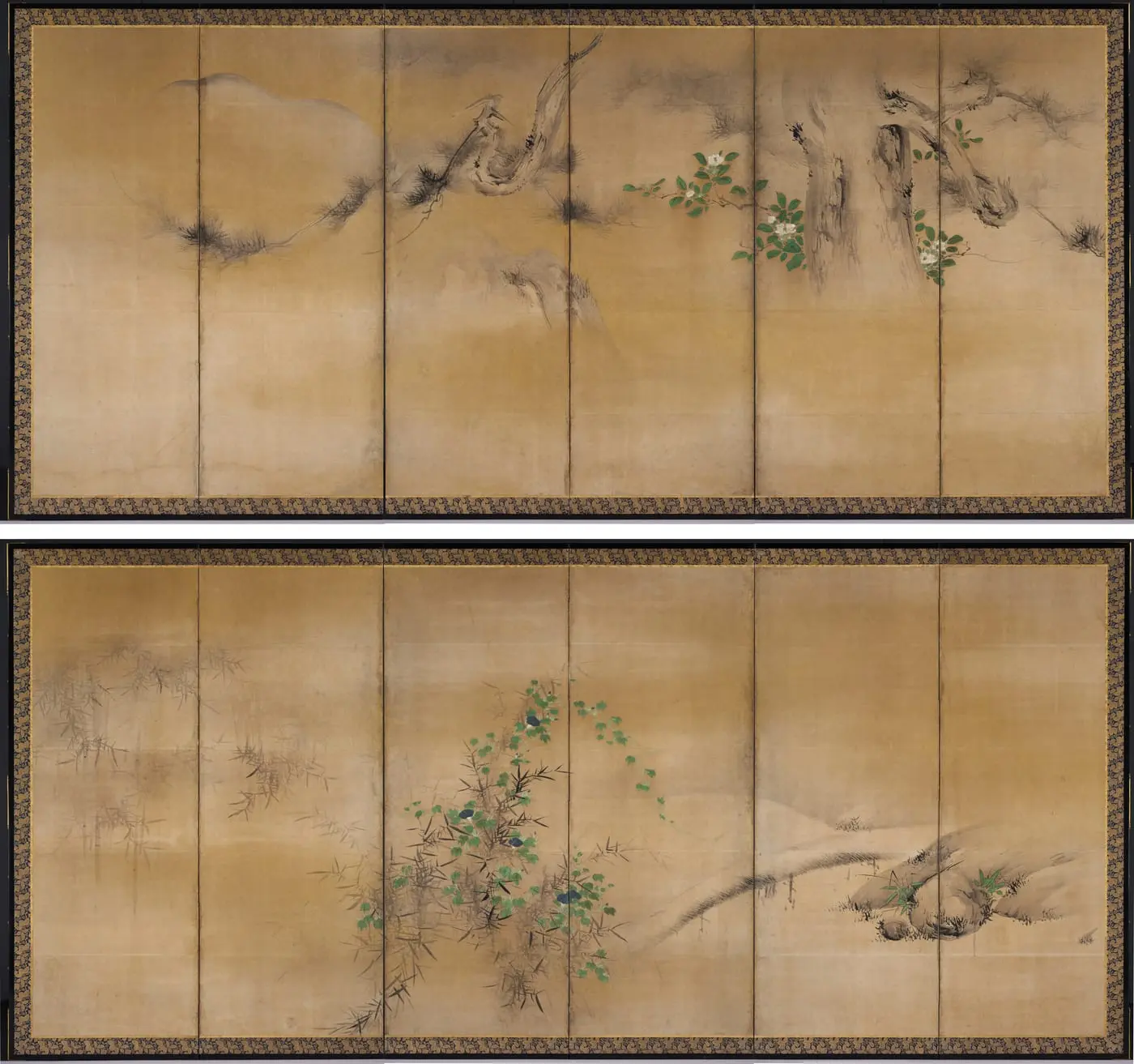Winter and Summer Flowers by Kaihō Yūshō, canvas print